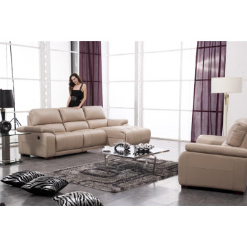 Wohnzimmer Sofa mit modernem echtem Leder Sofa Set (917)